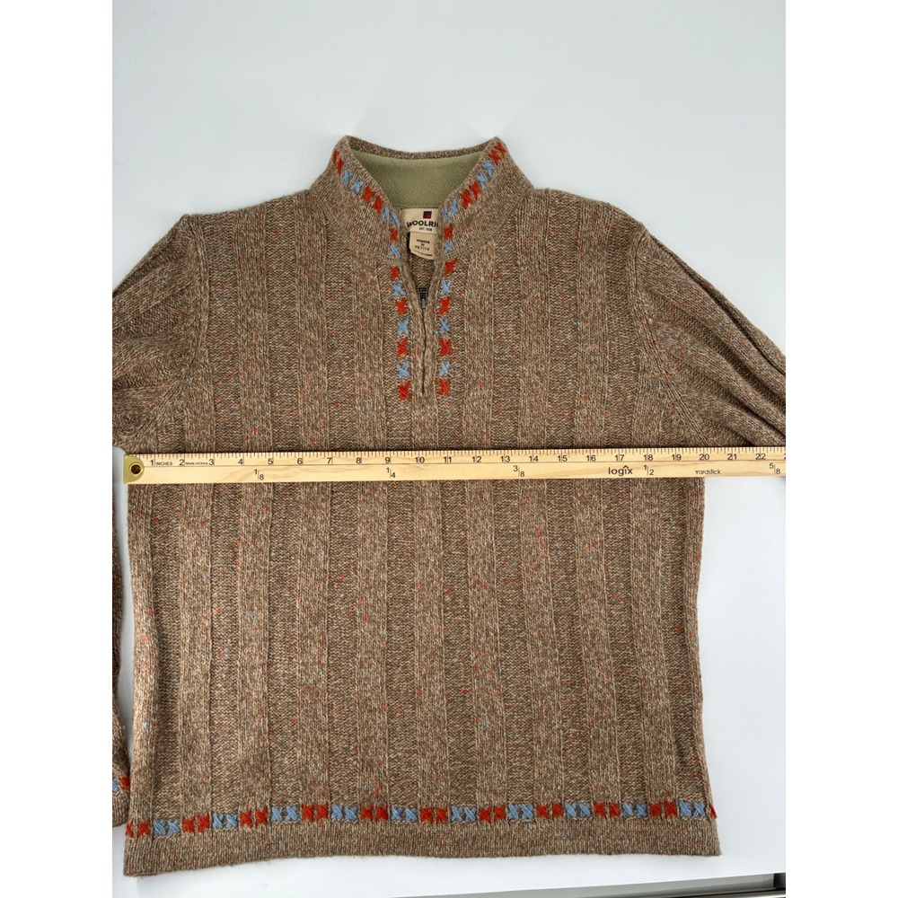 Fall Womens Petite M Quarter‎ Zip Sweater Mock Neck Embroidered Pullover - Picture 3 of 5